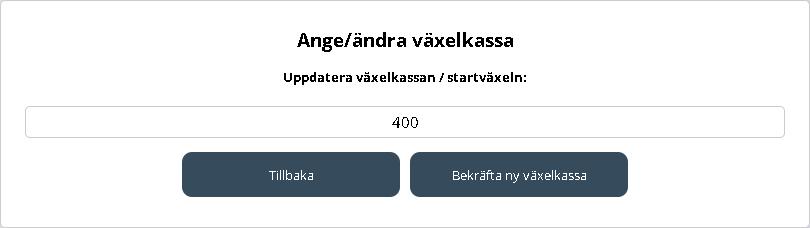 Rutan Ange/ändra växelkassa