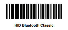 Streckkod: HID Bluetooth Classic
